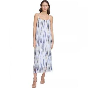DKNY Women's Printed Chiffon Maxi Dress